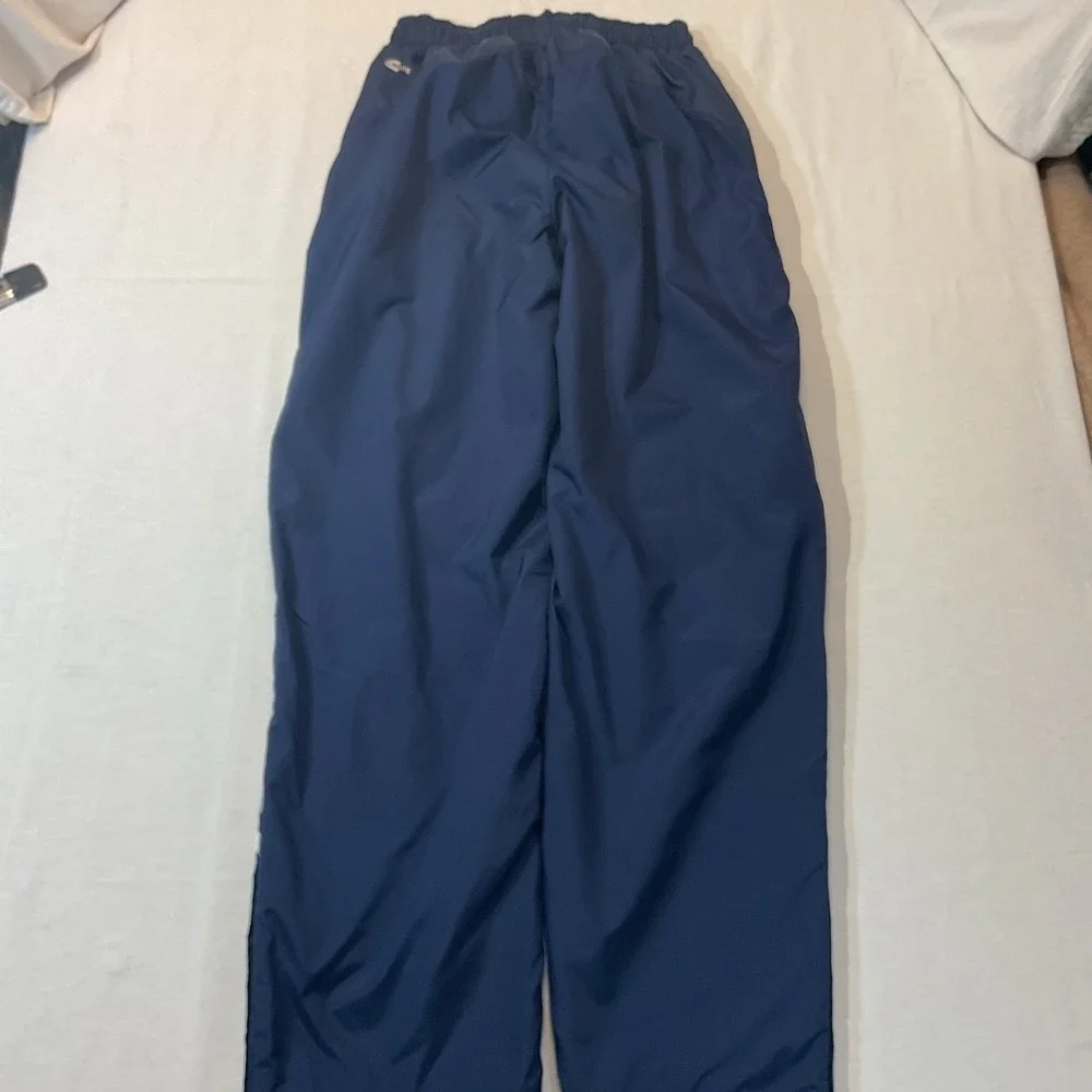 Adidas Navy Vintage Track Pants Y2K Era w/White and Gray Stripe Size L